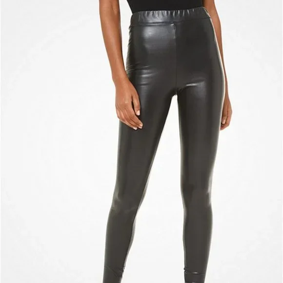 MICHAEL Michael Kors Pants Jumpsuits Nwt Michael Kors Faux Leather Legging Pants Pullon Dark Chocolate Poshmark
